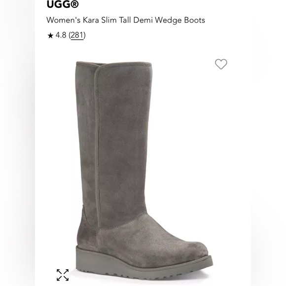 NWTS Ugg Kara Slim Tall Demi Wedge Boot - Picture 2 of 13